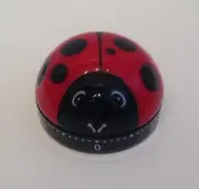 Lady Bug mechanical 60 minute timer no batteries required 3" tall shower favor