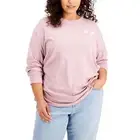 Rebellious One Womens Trendy Plus Size Manhattan Tennis Graphic Top, Mauve Sh...