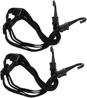 NOLITOY 2pcs Elastic Helmet Strap for Motorcycle Electric Bike Durable Cargo Tie Down Luggage Strap with Hooks for Secure Binding Versatile Reliable Hold for Safe Travel
