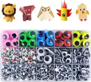1500 Pcs Googly Eyes - Multi Colored Assorted Sizes Wiggle Eyes for DIY Crafts &