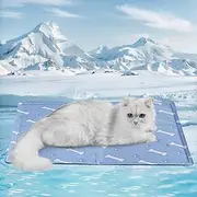 Dog Cooling Mat Durable Pet Cat Cool Bed Mat, Non-Toxic Gel Self Cooling Pad Scratch Resistant, Small Pet Ice Blanket Great for Keeping Dogs Cats Cool in Summer - Medium 50x 40cm S