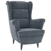 vidaXL Armchair Single Sofa Upholstered Armchair Living Room Dark Grey Velvet