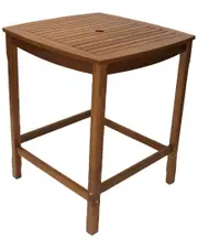 Outdoor Interiors Eucalyptus Square Bar Table