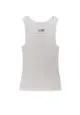 Stretch cotton tank top - MM6 MAISON MARGIELA - White