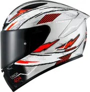 Suomy Track-1 404, full face helmet , color: Matt Silver/Red/Black , size: M