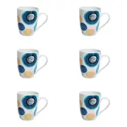 6x LVD Ceramic Tea/Coffee Mug Modern Art Home/Kitchen Drinkware 12cm Assorted