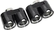 Compatible For 2019-2025 BMW 3 Series G20 G21 330i 320d 330e Exhaust Tip Upgrade Carbon Fiber Black Muffler Nozzle Tip(Carbon fiber C)