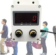 Visitor Counter, Bidirectional Digital Counter with Infrared Sensor Traffic Counter, Sensing Distance 9.6 Feets, Count to 99999, for Parks, Supermarkets, Stores