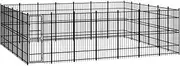Large Dog Kennel Outdoor, Heavy Duty Dog Cage with Secure Lock, Dog Pen Run Dog House Pet Enclosure, Outside Dog Crate for Backyard Farm, Steel 38.71 m²