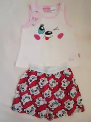 Peter Alexander Jnr Girls Panda Set summer pyjamas Size 1 NWT