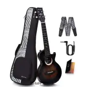 Enya Taimane Moon Tenor 4-String Ukulele with AcousticPlus Pickup - Black