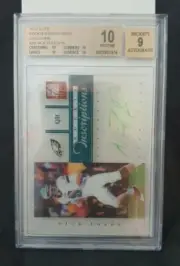 2012 Elite RC Inscriptions Green Ink Auto NICK FOLES /10 BGS 10 Pristine