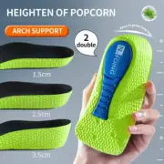 Memory Foam Height Increase Insoles for Men Women Shoes Flat Feet Arch Support O