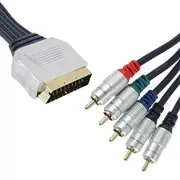 SCART to Component YUV Video Audio Cable Lead Shielded Gold Plated suits FOXTEL
