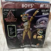 Five Nights at Freddys Boys Costume Set Glamrock Freddy Sz 8 Cosplay Halloween