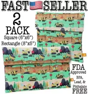 2-Pack Ava & Kings On The Go Reusable Kids Snack Coolers Bags, Construction