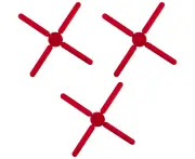 Foldable Silicone Trivets, Non-Slip Collapsible Cross Compact Design Expandable Silicone Pot Holder - Red