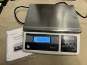 U.S. Solid Tabletop Bench Scale 24x0.0002lb / 11kgx0.1g Stainless Steel Platform