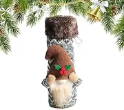 Christmas Wine Covers,Cute Gnome Champagne Bottle Cover | Swedish Tomte Gnomes, Wine Bottle Decorations, Christmas Wine Bag for Hostess Table Decor
