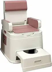 Bathroom 3 in 1 Mobile Bedside Commode Chair for Toilet 16'' Seat Handicap Shower Chair w/Flip Up Arms & Tissue Box Adult Potty Chair for Bedroom,660lb Home Use