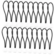 20 Pcs Bungee Balls, 4" Black Tarp Bungee Cords Tie Down Straps White