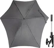 ZjRight Pram Parasol, 70cm Universal Baby Stroller Umbrella, 50+ UV Sun Protection for Infant Pram, Pushchair and Buggy - Dark Grey