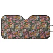 Cottagecore Garden SunShade for Car Floral Windshield Sunshade Cute Sun Visor f