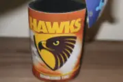 AFL Hawthorn Hawks History Stubby Can Drink Cooler Holder
