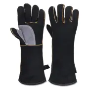 Extreme Fire and Heat Resistant Gloves, Leather with Kevlar Stitching, Perfect f