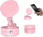VENINGO Vacuum Suction Magnetic Phone Holder, Foldable and Retractable Double- Sided Cell Phone Stand Mount for Car/Kitchen/Office/Smooth Surface Fit All Smartphones, Pink