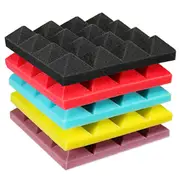 25x25x5cm Mini Pyramid Sound Insulation Soundproofing Studio Foam Tiles 31 YELLOW