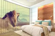3D Lion sky 24 Blockout Photo Curtain Printing Curtains Drapes Fabric Window AU