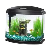 LED MiniBow Small Aquarium Fish Tank Kit with SmartClean Technology, Black, 5