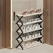 FEISSHAN Shoe rack storage, folding shoe rack home doorway multilayer simple shoe rack, shoe storage space-saving installation-free storage racks