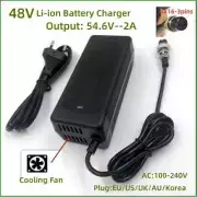 54.6V2A Charger For Kugoo 48V Lithium Battery Folding Electric Bike for 48V