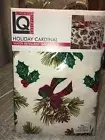 Holiday Cardinal Tablecloth Brand New Red/Green Christmas