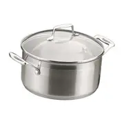 Scanpan Impact 3.2L Stainless Steel Casserole w/ Glass Lid Induction Pot Silver