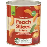 Woolworths Peach Slices In Syrup 825g