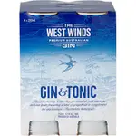 West Winds Gin & Tonic Can 250mL