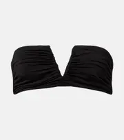 [Jade Swim] Jade Swim Clara ruched jersey bandeau top AU 12 black