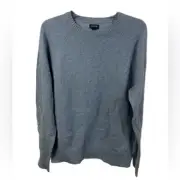 J. Crew NWT Men's Wool Blend Blue Crew Neck Pullover Sweater- Size Medium