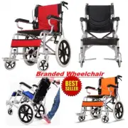 ⭐3Year Warrany⭐Foldable Lightweight Wheelchair Armrest Park Brakes Footrest⭐16"
