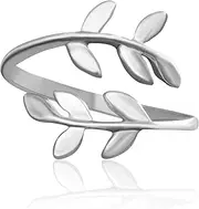 [ONDAISY] Matte Color Bff Best Friends Bohemian Boho Jewelry Tree Flower Leaves Laurel Leaf Knuckle Toe Adjustable Band Ring