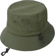 JUNMIN Ladies Flat-top Fisherman Hat Outdoor Sun Hat Spring and Summer Solid Color Beach Sun Hat (Color : Green, Size : Adjustable)