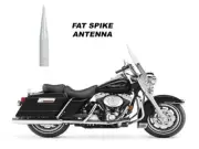 TRUE SPIKE 5" WHITE FAT SPIKED ANTENNA FOR HARLEY DAVIDSON ROAD KING