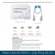 Dental Sectional Contoured Metal Matrices Matrix Bands Refill + Clip Ring kit G2