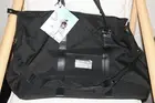 New Mens Chrome Azzaro Perfumes TRAVEL BAG WEEKENDER Black Leather Handle Straps