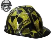 Custom Hydrographic Safety Hard Hat Mining Industrial RADIOACTIVE MSA CAP