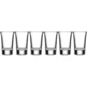 6pc Tempa Quinn 45ml Shot Glasses Drinking Set Party Liquor Drinkware Cup Clear