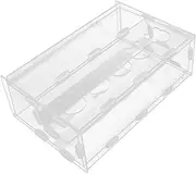 Abaodam Clear Acrylic Rutin Chicken Feeder Box Water Container for Chickens Birds and Pets Easy to Clean Transparent Design for Convenient Feeding